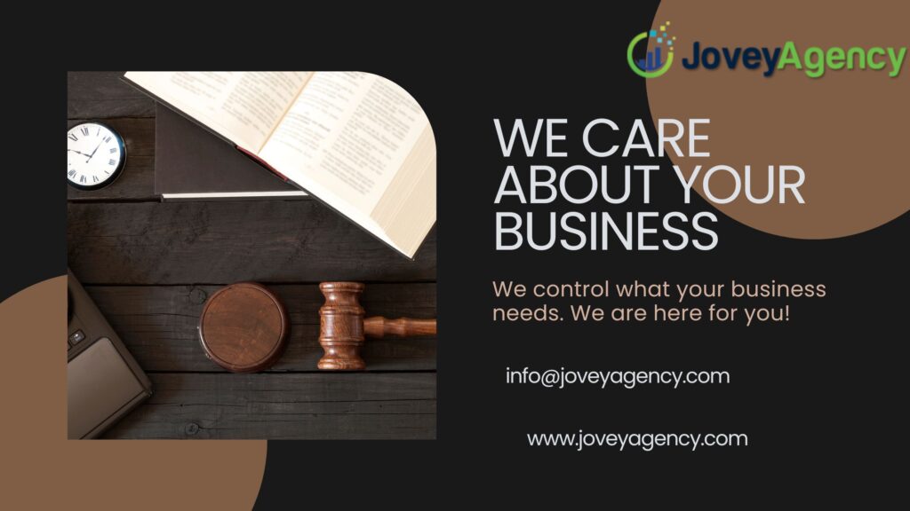 law firm SEO content strategy visual by Jovey Agency showing legal branding and digital marketing concept